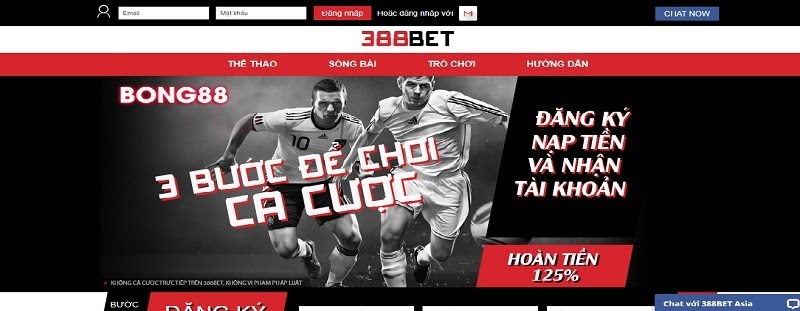 Giao diện 388bet ghi điểm bởi sự đơn giản và khoa học