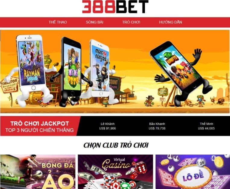 Các trò chơi hấp dẫn tại 388Bet