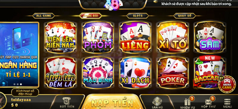 Giới thiệu tổng quan cổng game X8club