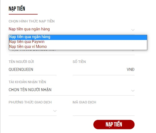 Nạp tiền Mibet đơn giản