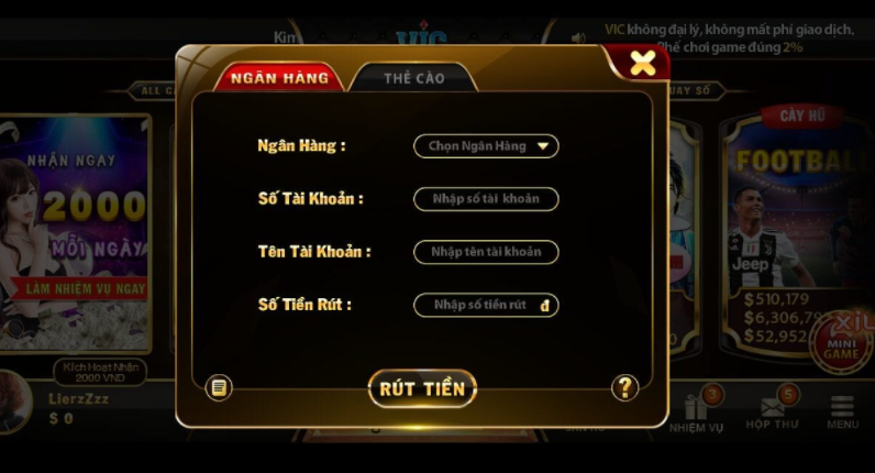 Hướng dẫn gửi & rút tiền từ VicWin về tài khoản cá nhân