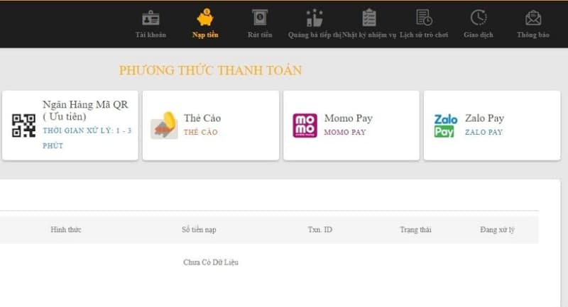 kingbet Gửi tiền tại nhà cái KingBet