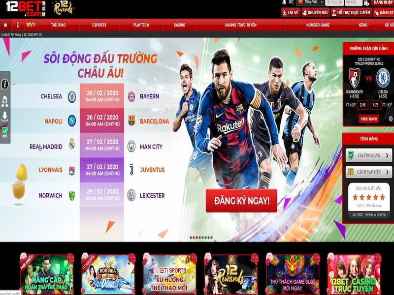 12bet được người chơi châu Á đặc biệt yêu thích