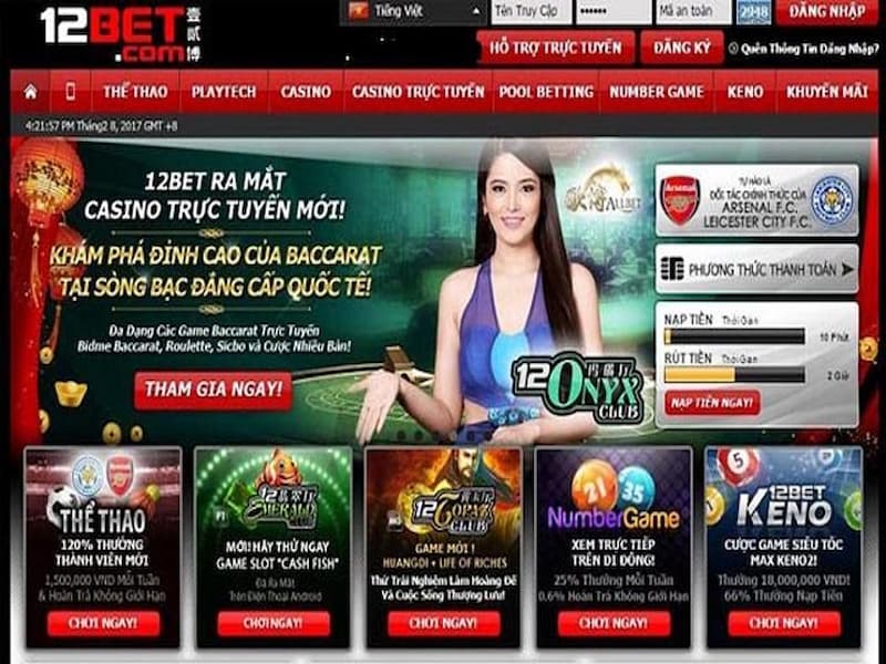 Trải nghiệm ngay Casino trực tuyến 12bet
