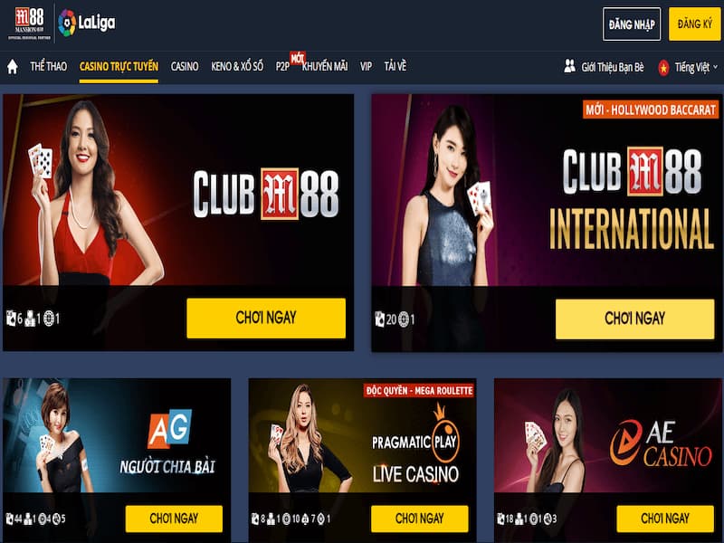 Casino – sòng bạc trực tuyến tại M88