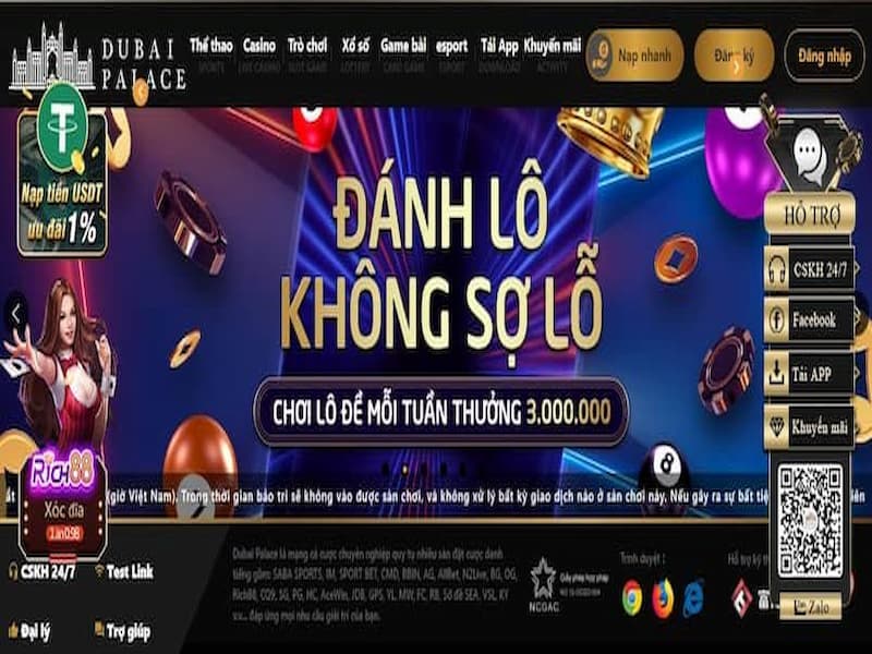 Nhà cái Dubai palace trước đây còn có tên gọi là Dubai Casino